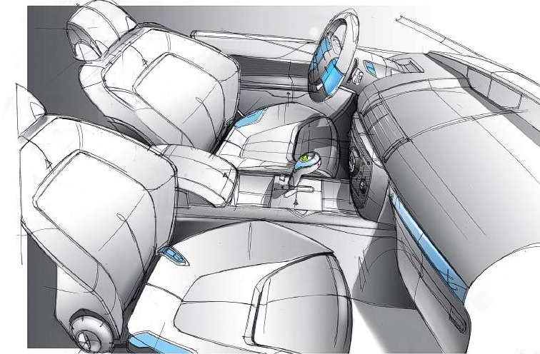 Drawing of Citroën C6